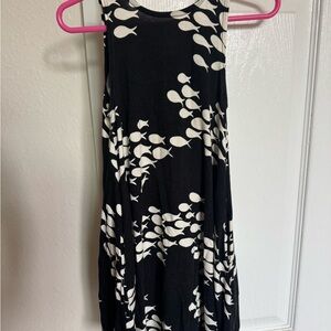 Ava Sky Mini Dress Black and White Fish